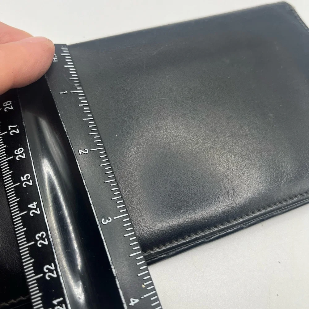 Dunhill Black Genuine Leather Men Long Wallet Gold Hardware 7 Inch
